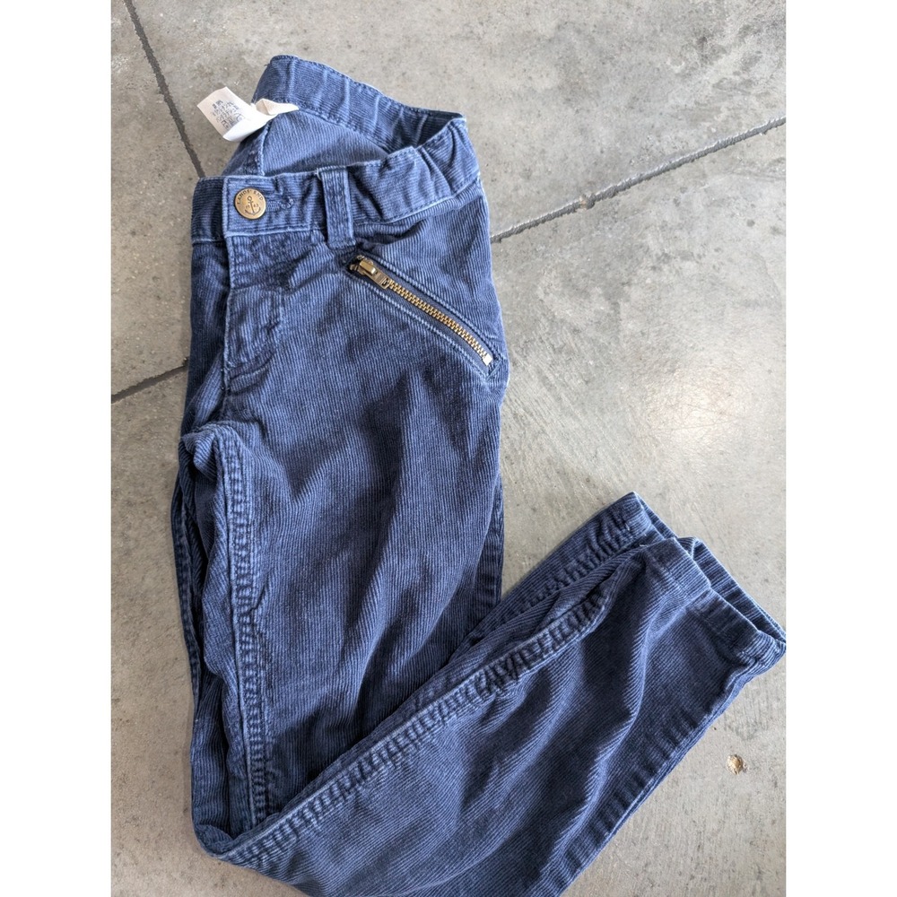Land's End Kids Blue Corduroy Pants with Zipper Pockets Size‎ 6